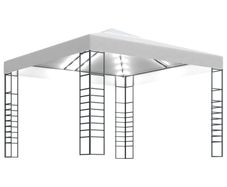 Garden Marquee with String Lights 3x3 m White