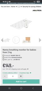 Baby breathing monitor