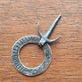 13-15th century Silver Annular Brooch, dagger pin design, exceptional rarity! Image 4