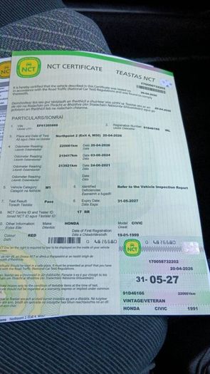 ((((((nct Passed Today))))honda Crx 1.5 Duel Carb