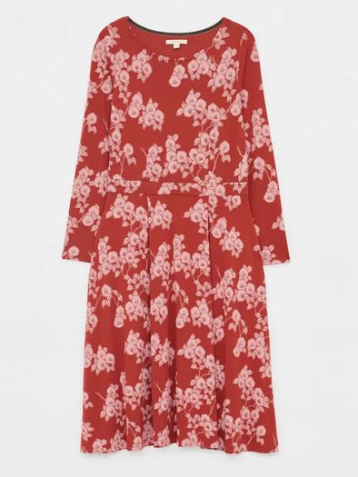 White Stuff Red Mlt Elaina Ecovero Dress UK12 New With Tags RRP 74.95 Floral