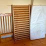 Large Brown Baby Cot + Mattress | Great Condition Image 3