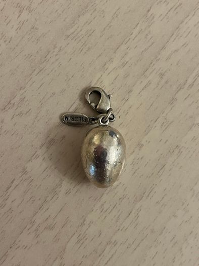 Pilgrim Silver Egg Charm