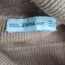 Zara Oversized Camel and Navy Knit Turtleneck Jumpers with Faux Pearl Cuffs Image 2