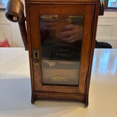 Antique Edwardian Oak Smoker's Cabinet
