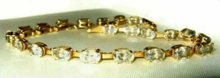Vintage Hallmarked 14ct Gold Tennis Bracelet