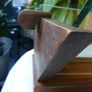Art Deco Solid Oak Book Trough with Glass Sides and Reeded Detail. Boat-Shaped Double-Sided Bookstand, c1930s Image 7