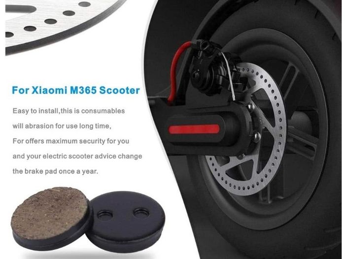 2 Pieces Disc Brake Pads for Mijia Scooter Brake Lining Pads Replacement Parts for Xiaomi 1S / M365 Electric Scooter Accessories