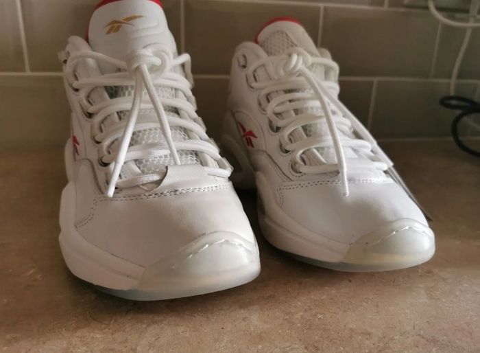 Reebok Classics Question Mid GX0230 White Red 6 Limited New Size EUR40.5 US8 UK7