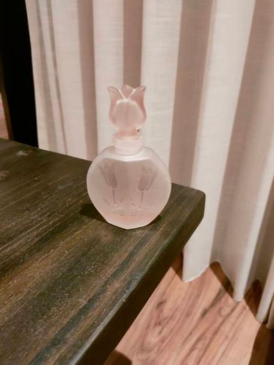 Beautiful pink vintage bottle.