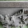 Ancient Chinese Bas-relief in Oak - Chinese Hand Carved Oak ,Antique Wall Art. (big thick and heavy) 22,8" x 21,5" thickness 8" Image 4