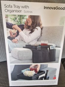 NEW InnovaGoods Sofa Armrest Organiser & Tray - 6 Pockets
