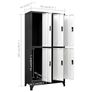 Locker Cabinet Anthracite and White 90x45x180 cm Steel Image 2