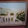 Signed Oil Painting Church/Abbey Ruins Image 3