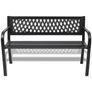 Garden Bench 118 cm Steel Black Image 4