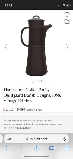 Vintage Dansk Designs Denmark Flamestone Chocolate/ Coffee Pot