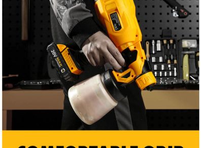 Spray Gun Painting Electric High Pressure Airbrush Tools Battery AC/DC Cordless Sprayer