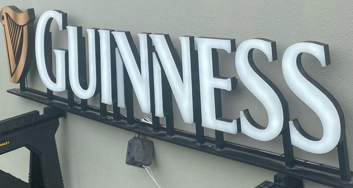 Large Light Up Guinness Sign Mens Shed Home Bar