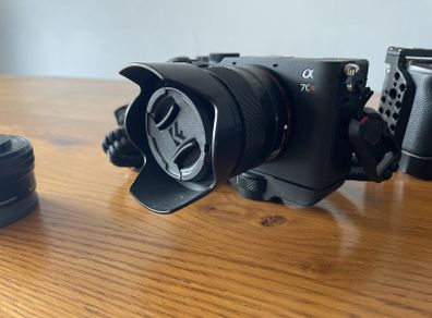 sony camera & 3 lens