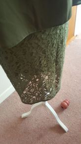 green lace skirt