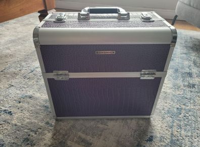 SONGMICS - Large Purple Makeup/Storage Case