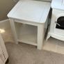 Pair of Solid Wood Off-White Lamp Tables Image 2