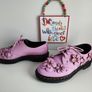 Dr Martens 1461 large pink flowers floral boots 3D 3 eye UK6 EU39 US8 Image 5