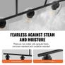 5-Light Kitchen Island Pendant Chandelier, Black Metal Frame with Clear Glass Shades, Adjustable Farmhouse Dining Room Light, E27 Fittings Image 6