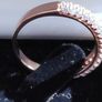 925 Sterling silver Rose Gold CZ micro pave ring Image 3