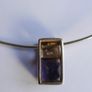 Vintage Amethyst and Sterling Silver 925 Cocktail Pendant 16" Chain - 10,5g Image 7