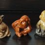 vintage glass display wall cabinet with Wade collection figurines Image 7