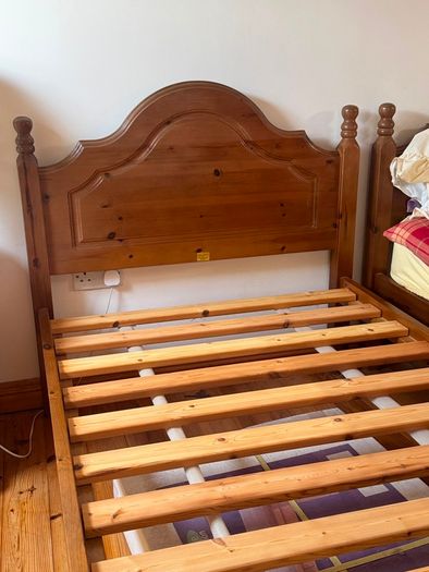 Solid pine bed frames x 2