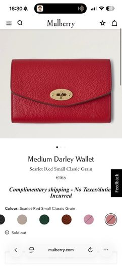 Mulberry Darley wallet