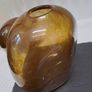3 amber Glass vases Image 2