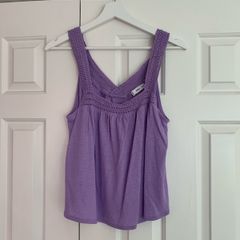 Mango Purple Lace Cami Top