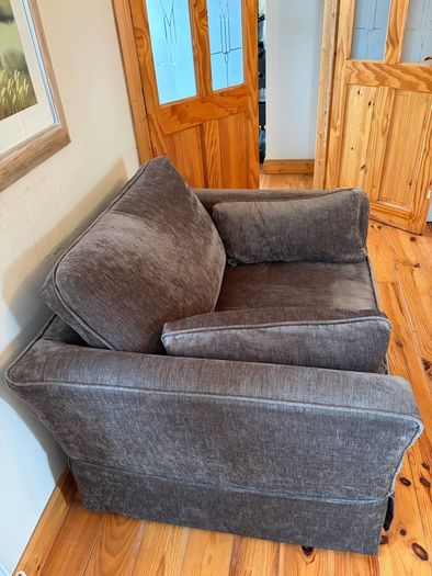 Feather And Down Two Seater Couch And Armchair