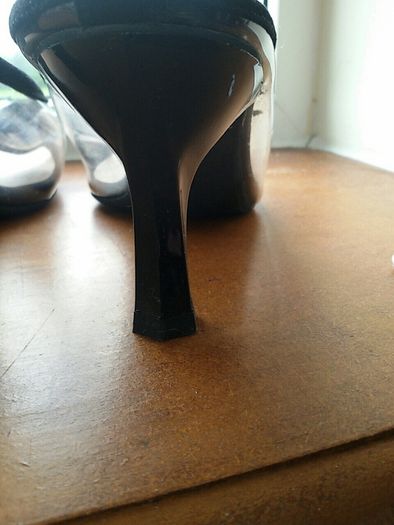 Black see through peep toe sandals New size 36