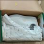 Brand new white Lacoste sneakers with blush pink suede heel detail and signature gold crocodile logo. Classic low-top design with white laces and chunky sole for everyday comfort. Never worn, in perfect condition, and comes with original box. Stylish, cle Image 2