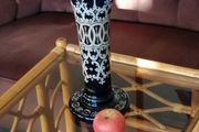 Superb Very Tall  Bristol Blue Hand Blown Late Victorian Art Nouveau Glass Vase