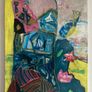 Original Abstract Painting Impression of KlimtS Ladyb with Fan - Irish Figurative Art Eclectic Art Image 2