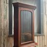 A tall mahogany corner cabinet. Image 3
