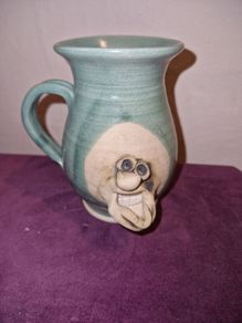 Irish Stoneware face mug