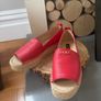 DKNY Mer Peep-Toe Espadrille Peep wedge flat shoes Image 6