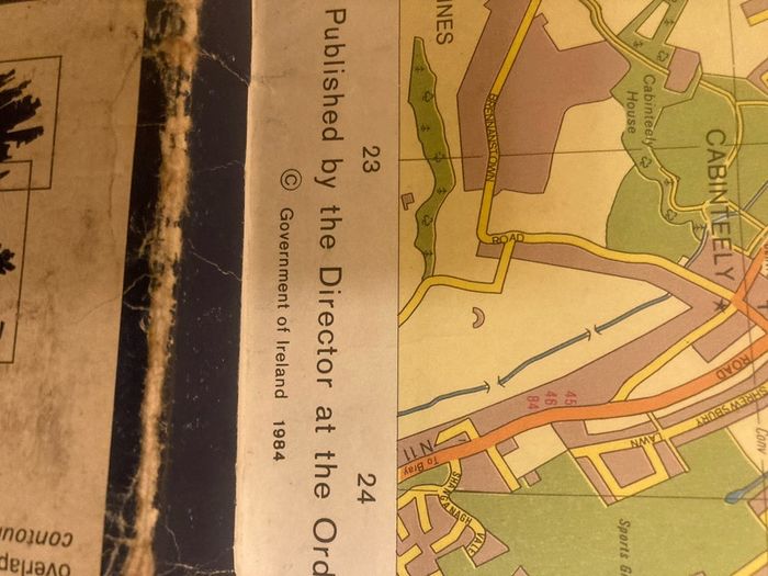 Vintage Ordnance Survey Map of Dublin 1984