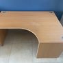 Radial Office Desk Panelled Right Hand W1600xD1200xH725mm Beech Image 2
