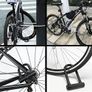 U-Lock for Bicycles, DINOKA U Bicycle Lock + Steel Cable Lock with Holder, 2-in-1 Bicycle Locker, U Lock, Flexible Steel Cable Image 2
