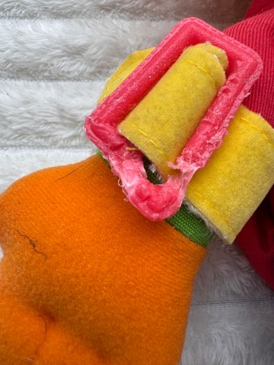 Playskool Dress Me Up Ernie Sesame Street Plush 1990 Vintage approx. 35 cm. Used Damaged Please see photos