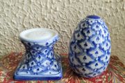 Vintage handpainted egg salt &amp; pepper set