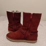 Clarks Kids Red leather Boots Image 6
