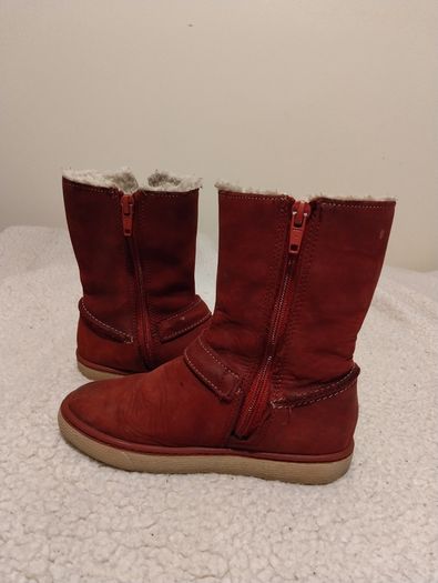 Clarks Kids Red leather Boots